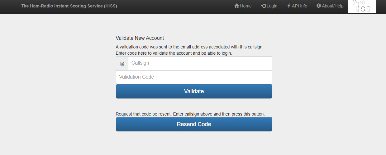 Validate new account